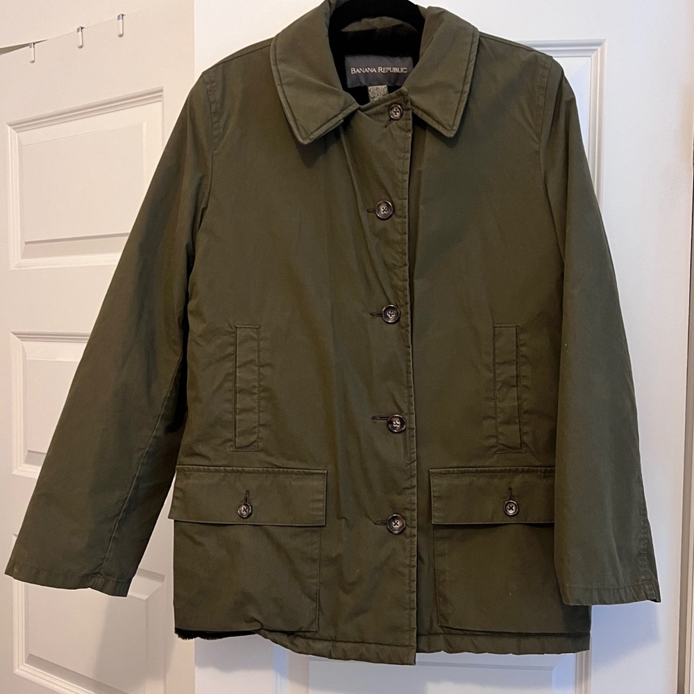 Barn Jacket from Banana Republic in Olive Green Small